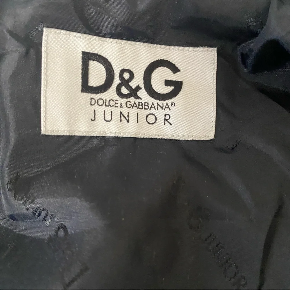 Dolce & Gabbana Jacket Boys 3 Junior Navy Long Sleeve Puffer Collared‎